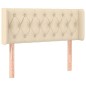 vidaXL Kopfteil mit Ohren Creme 93x16x78/88 cm Stoff vidaXL Kopfteil mit Ohren Creme 93x16x78/88 cm Stoff