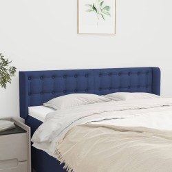vidaXL Kopfteil mit Ohren Blau 147x16x78/88 cm Stoff