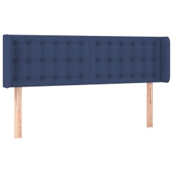 vidaXL Kopfteil mit Ohren Blau 147x16x78/88 cm Stoff