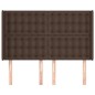 vidaXL Kopfteil mit Ohren Braun 147x16x118/128 cm Kunstleder