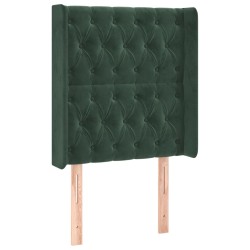 vidaXL Kopfteil mit Ohren Dunkelgrün 83x16x118/128 cm Samt