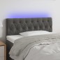 vidaXL LED Kopfteil Dunkelgrau 100x7x78/88 cm Samt