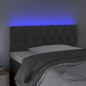 vidaXL LED Kopfteil Dunkelgrau 100x7x78/88 cm Samt