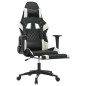 vidaXL Gaming-Stuhl mit Massage & Fußstütze Schwarz & Weiß Kunstleder vidaXL Gaming-Stuhl mit Massage & Fußstütze Schwarz & Weiß Kunstleder