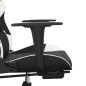 vidaXL Gaming-Stuhl mit Massage & Fußstütze Schwarz & Weiß Kunstleder vidaXL Gaming-Stuhl mit Massage & Fußstütze Schwarz & Weiß Kunstleder