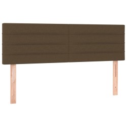 vidaXL Kopfteile 2 Stk. Dunkelbraun 72x5x78/88 cm Stoff