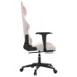vidaXL Gaming-Stuhl mit Massage & Fußstütze Weiß & Rosa Kunstleder vidaXL Gaming-Stuhl mit Massage & Fußstütze Weiß & Rosa Kunstleder