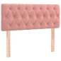 vidaXL Boxspringbett mit Matratze & LED Rosa 100x200 cm Samt vidaXL Boxspringbett mit Matratze & LED Rosa 100x200 cm Samt