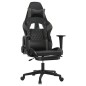 vidaXL Gaming-Stuhl mit Fußstütze Schwarz und Grau Kunstleder vidaXL Gaming-Stuhl mit Fußstütze Schwarz und Grau Kunstleder