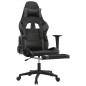 vidaXL Gaming-Stuhl mit Fußstütze Schwarz und Grau Kunstleder vidaXL Gaming-Stuhl mit Fußstütze Schwarz und Grau Kunstleder