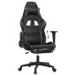 vidaXL Gaming-Stuhl mit Fußstütze Schwarz und Grau Kunstleder vidaXL Gaming-Stuhl mit Fußstütze Schwarz und Grau Kunstleder