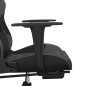 vidaXL Gaming-Stuhl mit Fußstütze Schwarz und Grau Kunstleder vidaXL Gaming-Stuhl mit Fußstütze Schwarz und Grau Kunstleder