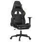 vidaXL Gaming-Stuhl mit Massage & Fußstütze Schwarz & Grau Kunstleder vidaXL Gaming-Stuhl mit Massage & Fußstütze Schwarz & Grau Kunstleder