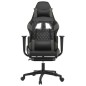 vidaXL Gaming-Stuhl mit Massage & Fußstütze Schwarz & Grau Kunstleder vidaXL Gaming-Stuhl mit Massage & Fußstütze Schwarz & Grau Kunstleder