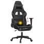 vidaXL Gaming-Stuhl mit Massage & Fußstütze Schwarz & Grau Kunstleder vidaXL Gaming-Stuhl mit Massage & Fußstütze Schwarz & Grau Kunstleder