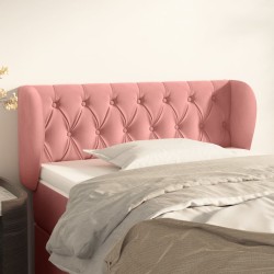 vidaXL Kopfteil mit Ohren Rosa 103x23x78/88 cm Samt