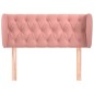 vidaXL Kopfteil mit Ohren Rosa 103x23x78/88 cm Samt