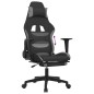 vidaXL Gaming-Stuhl mit Fußstütze Schwarz und Hellgrau Stoff vidaXL Gaming-Stuhl mit Fußstütze Schwarz und Hellgrau Stoff