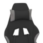 vidaXL Gaming-Stuhl mit Fußstütze Schwarz und Hellgrau Stoff vidaXL Gaming-Stuhl mit Fußstütze Schwarz und Hellgrau Stoff