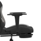 vidaXL Gaming-Stuhl mit Fußstütze Schwarz und Hellgrau Stoff vidaXL Gaming-Stuhl mit Fußstütze Schwarz und Hellgrau Stoff