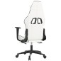 vidaXL Gaming-Stuhl mit Fußstütze Weiß und Schwarz Kunstleder vidaXL Gaming-Stuhl mit Fußstütze Weiß und Schwarz Kunstleder