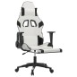 vidaXL Gaming-Stuhl mit Fußstütze Weiß und Schwarz Kunstleder vidaXL Gaming-Stuhl mit Fußstütze Weiß und Schwarz Kunstleder