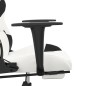 vidaXL Gaming-Stuhl mit Fußstütze Weiß und Schwarz Kunstleder vidaXL Gaming-Stuhl mit Fußstütze Weiß und Schwarz Kunstleder