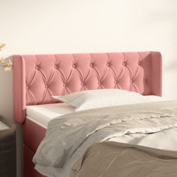 vidaXL Kopfteil mit Ohren Rosa 103x16x78/88 cm Samt