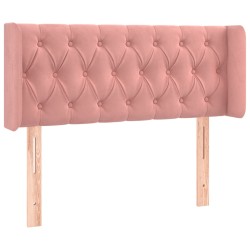 vidaXL Kopfteil mit Ohren Rosa 103x16x78/88 cm Samt