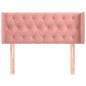 vidaXL Kopfteil mit Ohren Rosa 103x16x78/88 cm Samt