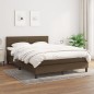 vidaXL Boxspringbett mit Matratze Dunkelbraun 140x190 cm Stoff vidaXL Boxspringbett mit Matratze Dunkelbraun 140x190 cm Stoff