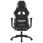 vidaXL Gaming-Stuhl mit Massage & Fußstütze Schwarz und Hellgrau Stoff vidaXL Gaming-Stuhl mit Massage & Fußstütze Schwarz und Hellgrau Stoff