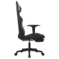 vidaXL Gaming-Stuhl mit Massage & Fußstütze Schwarz und Hellgrau Stoff vidaXL Gaming-Stuhl mit Massage & Fußstütze Schwarz und Hellgrau Stoff