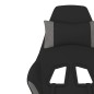vidaXL Gaming-Stuhl mit Massage & Fußstütze Schwarz und Hellgrau Stoff vidaXL Gaming-Stuhl mit Massage & Fußstütze Schwarz und Hellgrau Stoff