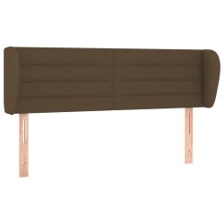 vidaXL Kopfteil mit Ohren Dunkelbraun 147x23x78/88 cm Stoff