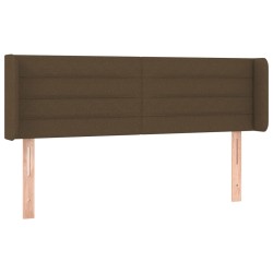 vidaXL Kopfteil mit Ohren Dunkelbraun 147x16x78/88 cm Stoff