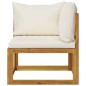 vidaXL 6-tlg. Garten-Lounge-Set mit Auflagen Creme Massivholz Akazie vidaXL 6-tlg. Garten-Lounge-Set mit Auflagen Creme Massivholz Akazie