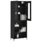 vidaXL Highboard Schwarz 69,5x34x180 cm Holzwerkstoff vidaXL Highboard Schwarz 69,5x34x180 cm Holzwerkstoff