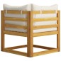 vidaXL 6-tlg. Garten-Lounge-Set mit Auflagen Creme Massivholz Akazie vidaXL 6-tlg. Garten-Lounge-Set mit Auflagen Creme Massivholz Akazie