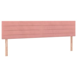 vidaXL Kopfteile 2 Stk. Rosa 80x5x78/88 cm Samt
