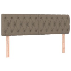 vidaXL Kopfteile 2 Stk. Taupe 80x7x78/88 cm Stoff