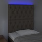 vidaXL LED Kopfteil Taupe 80x7x118/128 cm Stoff vidaXL LED Kopfteil Taupe 80x7x118/128 cm Stoff