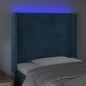 vidaXL LED Kopfteil Dunkelblau 83x16x118/128 cm Samt vidaXL LED Kopfteil Dunkelblau 83x16x118/128 cm Samt