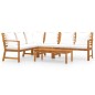 vidaXL 5-tlg. Garten-Lounge-Set mit Auflagen Creme Massivholz Akazie vidaXL 5-tlg. Garten-Lounge-Set mit Auflagen Creme Massivholz Akazie