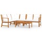 vidaXL 5-tlg. Garten-Lounge-Set mit Auflagen Creme Massivholz Akazie vidaXL 5-tlg. Garten-Lounge-Set mit Auflagen Creme Massivholz Akazie