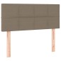 vidaXL Boxspringbett mit Matratze Taupe 100x200 cm Stoff vidaXL Boxspringbett mit Matratze Taupe 100x200 cm Stoff
