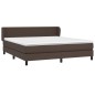 vidaXL Boxspringbett mit Matratze Braun 160x200 cm Kunstleder vidaXL Boxspringbett mit Matratze Braun 160x200 cm Kunstleder