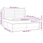vidaXL Boxspringbett mit Matratze Dunkelbraun 160x200 cm Stoff vidaXL Boxspringbett mit Matratze Dunkelbraun 160x200 cm Stoff