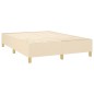 vidaXL Boxspringbett mit Matratze Creme 140x190 cm Stoff vidaXL Boxspringbett mit Matratze Creme 140x190 cm Stoff