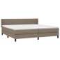 vidaXL Boxspringbett mit Matratze Taupe 200x200 cm Stoff vidaXL Boxspringbett mit Matratze Taupe 200x200 cm Stoff